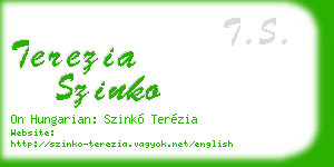 terezia szinko business card